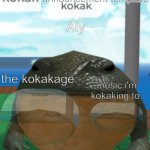 kokak announcement template meme