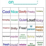 My opinion on ___ bingo by owu template