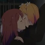 Yuri kiss GIF Template