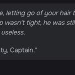 You’re being very naughty captain