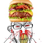 Angry soyjak burger