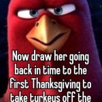 now draw her going back in time to the first thanksgiving template