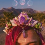 Moon Goddess Amplified By Amethyst And Moons