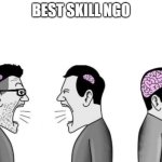 Small Brains Arguing | BEST SKILL NGO | image tagged in small brains arguing | made w/ Imgflip meme maker