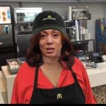 Hobama workin at McDonalds