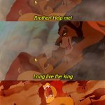 Disney's Worst Fear | CONGRESS; DISNEY TRYING TO HOLD ON TO THE RIGHTS FOR MICKEY MOUSE; Brother! Help me! Long live the king. | image tagged in mufasa death,disney,mickey mouse,copyright | made w/ Imgflip meme maker