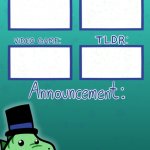 Chaws_the_dino announcement temp (thanks Gummy) meme