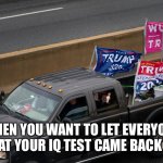 Negative IQ test