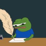 Pepe writing letter