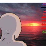 Wojak looking at sea