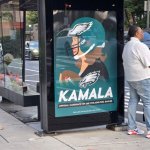 Philly Eagles Bus Ad for Kamala