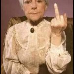 Grandma Middle Finger