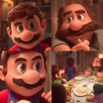 Mario losing an argument with his father