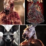 Funny | DUDE.. THE AUSTRALIAN RED KANGAROO ZOMBIE; IS THE SOUTHERN HEMISPHERE'S ANSWER TO THE CHUPACABRA | image tagged in funny,australia,kangaroo,zombie,halloween,answer | made w/ Imgflip meme maker