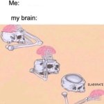 Skeleton brain elaborate meme