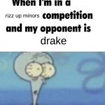 you're cooked | rizz up minors; drake | image tagged in scaredward | made w/ Imgflip meme maker