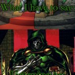 Doctor_Doom.'s announcement template meme