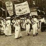 women marching