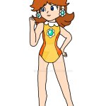 Princess Daisy in her Leotard