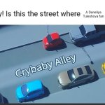 Daneliya fans are crybabies | A Daneliya Tuleshova fan | image tagged in is this the street where blank lives,funny,daneliya tuleshova sucks,crybabies,hahahahaha,so funny | made w/ Imgflip meme maker