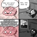 waking up brain | IF IN PERCY JACKSON ATHENA IS ZEUS'S KID AND PERCY IS POSEIDON'S KID THT MEANS THAT PERCY IS ANNABEATH'S UNCLE | image tagged in waking up brain | made w/ Imgflip meme maker