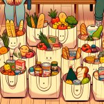 bags of groceries template
