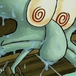 Squidward sweating