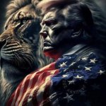 Trump and a Lion