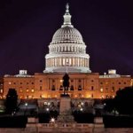 US Capitol Building at night