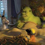 Shrek Fiona in a bed