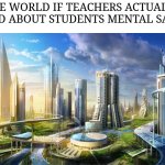 Society if Something | THE WORLD IF TEACHERS ACTUALLY CARED ABOUT STUDENTS MENTAL SANITY | image tagged in society if something | made w/ Imgflip meme maker