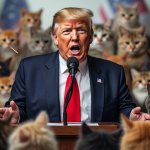 Trump Speaking to Cats meme