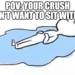 LIKE AND SUB TO MY CHANEL XXMEMEGAMERXX!!!! | POV: YOUR CRUSH DOESN'T WANT TO SIT WITH YOU | image tagged in person crying | made w/ Imgflip meme maker