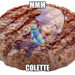 Mmm... Colette | MMM; COLETTE | image tagged in cutlette,colette,brawl stars,memes,funny,homer simpson | made w/ Imgflip meme maker