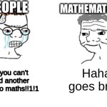 It does make maths look more complicated... | PEOPLE; MATHEMATICIANS; Haha ξ goes brrrrrrr; Nooo, you can't just add another alphabet to maths!!1!1 | image tagged in haha brrrrrrr,maths | made w/ Imgflip meme maker