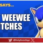 Sonic Says #35 | MY WEEWEE ITCHES | image tagged in sonic says v3 | made w/ Imgflip meme maker