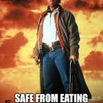 walker texas ranger | TEXAS; SAFE FROM EATING DOG'S AND CAT'S | image tagged in walker texas ranger | made w/ Imgflip meme maker