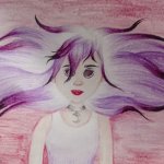 Purple magical girl drawing | image tagged in drawing,art,anime,purple,magical,magic | made w/ Imgflip meme maker