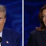 Kamala Trump Debate Split Screen