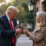 Trump saves the puddy cat