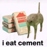 I eat cement