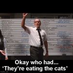 ‘They’re eating the cats’ | Okay who had...
‘They’re eating the cats’ | image tagged in ok who had,donald trump,idiot | made w/ Imgflip meme maker