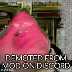 No more fat (I don't use discord) | DEMOTED FROM MOD ON DISCORD | image tagged in gifs,discord moderator,discord | made w/ Imgflip video-to-gif maker