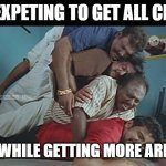 Kalakalappu Santhanam | ME EXPETING TO GET ALL CLEAR; MEANWHILE GETTING MORE ARREARS | image tagged in kalakalappu santhanam | made w/ Imgflip meme maker
