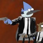 Mordecai n rigby but with a gun