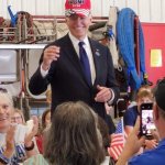 Biden in Trump hat