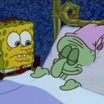 SpongeBob and sleeping squidward