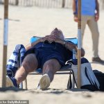 Biden Sleeping on Beach template