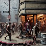 zombies at store