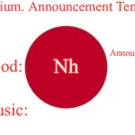 Nihonium. Announcement Template template